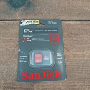 SanDisk Ultra microSDHC 32GB Red New Class 10 UHS-I Memory Card with Adapter